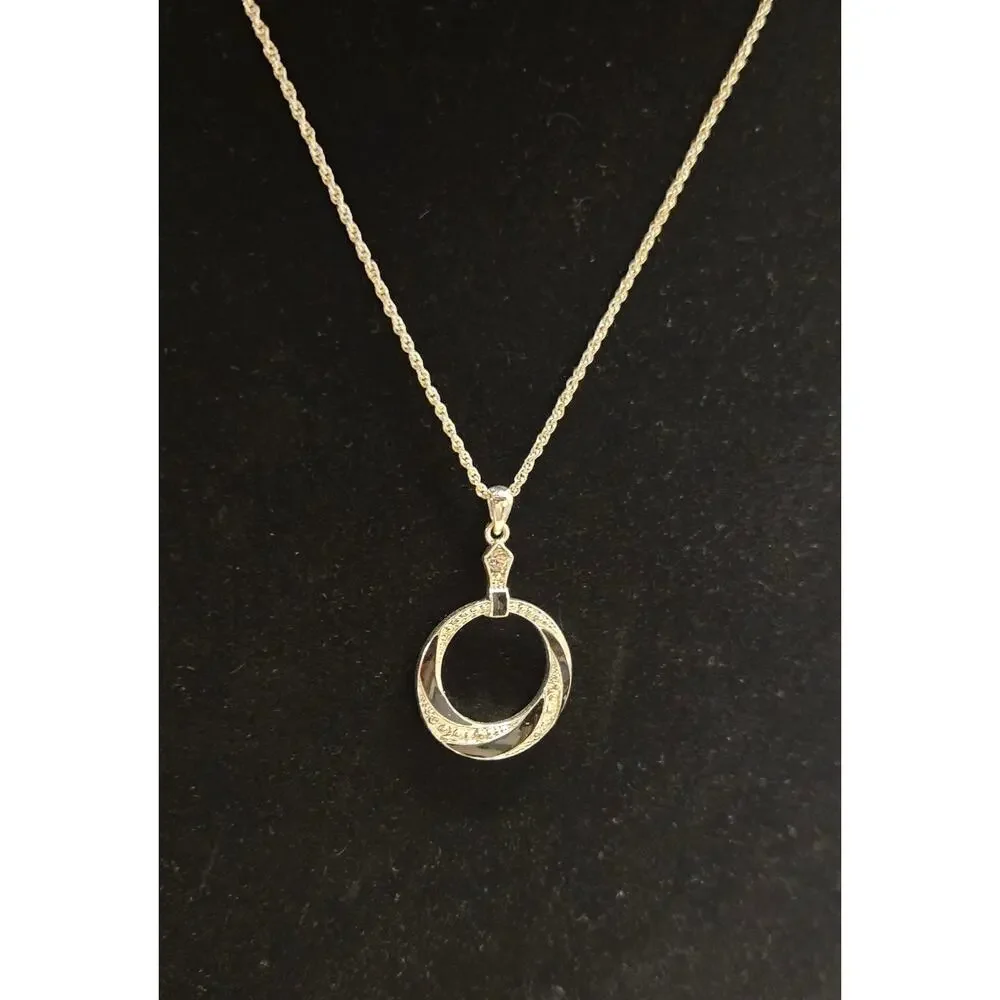 Avon 3 pc set Necklace Earrings Ring Black Silver Tone Classic Style NEW - Picture 7 of 10